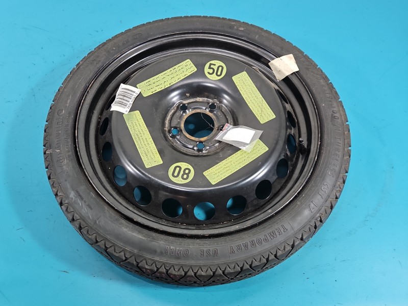 Koło zapasowe 19" dojazdowe dojazdówka AUDI A4 B8 Rozstaw śrub: 5x112, Continental, 125 mm, Profil opony: 70, IMPRK1598550,...