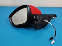 Lusterko lewe Citroen C3 III 16-24 6+2pin .Składane elektrycznie CZERWONY KTVD europa
