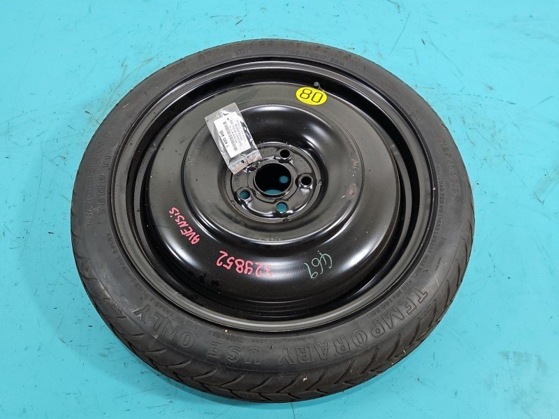 Koło zapasowe 17" dojazdowe dojazdówka Toyota Avensis II T25 Rozstaw śrub: 5x100, Bfgoodrich, 125 mm, Profil opony: 70,...