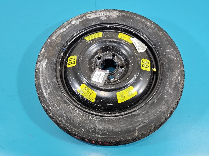 Koło zapasowe 16" dojazdowe dojazdówka Peugeot 308 II T9 Rozstaw śrub: 5x108, Continental, 125 mm, Profil opony: 85, P308T9,...
