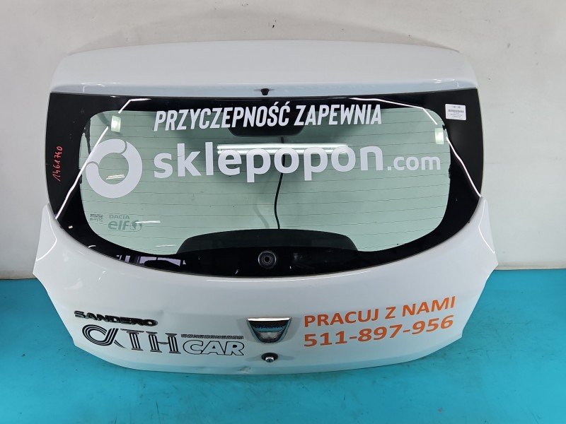 Klapa tył Dacia Sandero II 12-20 HB 5d biały OV369 Klapa tył Dacia Sandero II 12-20 HB 5d biały OV369