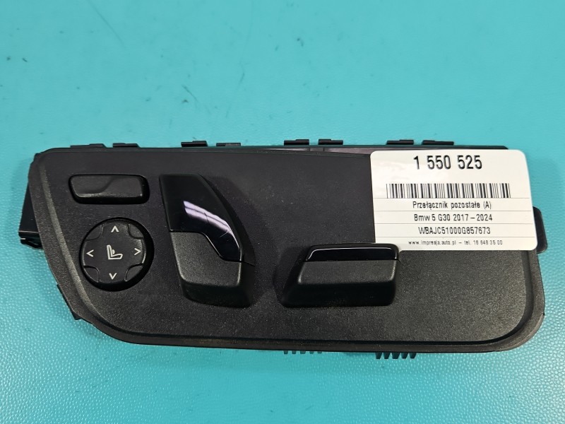 Przełącznik Producent części: BMW, Regulacji fotela przód prawy 5 G30 2017-2024 9384910