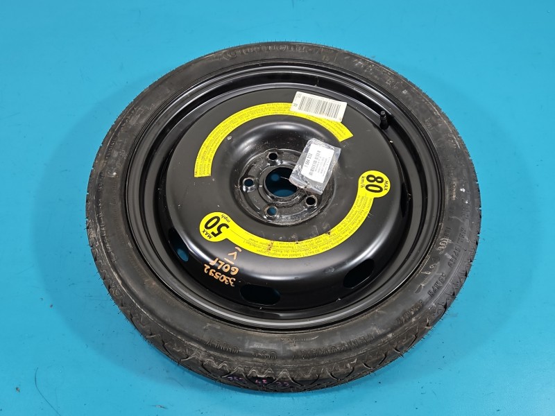 Koło zapasowe 18" dojazdowe dojazdówka Vw Golf V Rozstaw śrub: 5x112, Continental, 125 mm, Profil opony: 70, Kod producenta:...