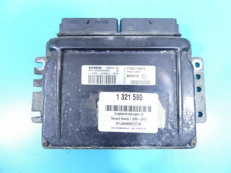 Komputer Renault Scenic I 7700114970, 7700110471, S110030030A 1.6 16v