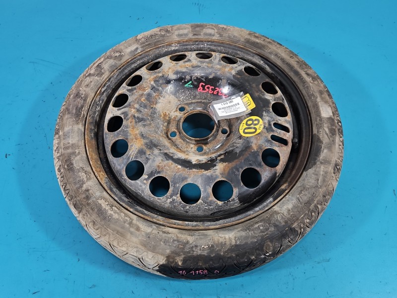 Koło zapasowe 17" dojazdowe dojazdówka Opel Zafira C Rozstaw śrub: 5x115, Continental, 125 mm, Profil opony: 70,...