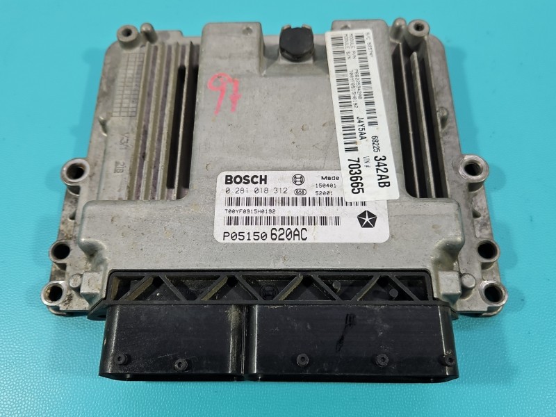 Komputer Sterownik silnika 0281018312, P05150620AC Fiat Freemont 2.0 JTD