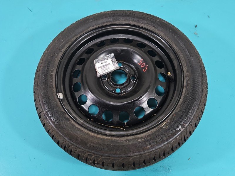 Koło zapasowe 15" dojazdowe dojazdówka Opel Corsa C Rozstaw śrub: 4x100, Continental, 185 mm, Profil opony: 55, 6J ET49... Koło zapasowe 15" dojazdowe dojazdówka Opel Corsa C Rozstaw śrub: 4x100, Continental, 185 mm, Profil opony: 55, 6J ET49...