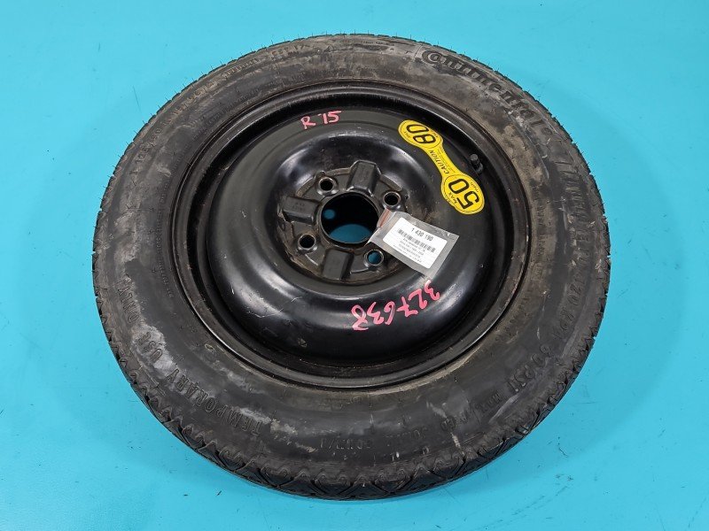 Koło zapasowe 15" dojazdowe dojazdówka Volvo V40 S40 I 4x114.3, Continental, Continental 125/90 R15, 3.5x15x40, 4x114,3