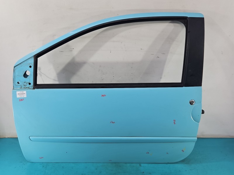 DRZWI PRZÓD LEWE KIEROWCY Renault Twingo II 3d błękitny OVRPC