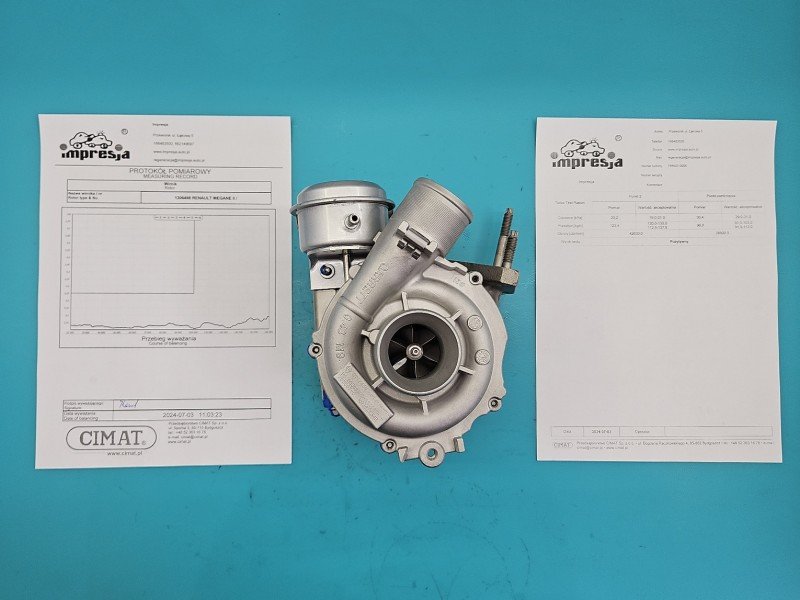 Turbosprężarka Regenerowana Renault Megane II 755507-6, GT1746V, KAJ01134R 1.9 dci 131KM