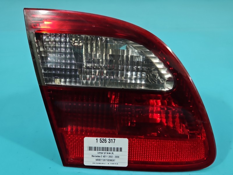 Lampa tył lewa Mercedes, KLAPY BAGAŻNIKA Z LISTWĄ ŻARÓWKOWĄ Mercedes W211 kombi
