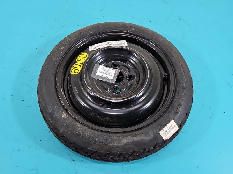 Koło zapasowe 15" dojazdowe dojazdówka Toyota Aygo II 14-22 Rozstaw śrub: 4x100, Yokohama, 125/70 4J et39 R15 YOKOHAMA,