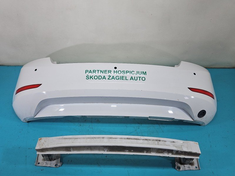 Zderzak tył Skoda Fabia III biały LF9E HB
