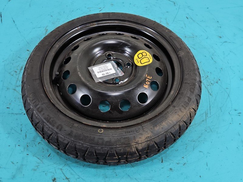 Koło zapasowe 15" dojazdowe dojazdówka Nissan Note E11 Rozstaw śrub: 4x100, Dunlop, 125 mm, Profil opony: 70, DUNLOP... Koło zapasowe 15" dojazdowe dojazdówka Nissan Note E11 Rozstaw śrub: 4x100, Dunlop, 125 mm, Profil opony: 70, DUNLOP...