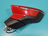 Lusterko lewe pin Seat Ibiza V KJ 6F HB czerwony LS3H 5d europa