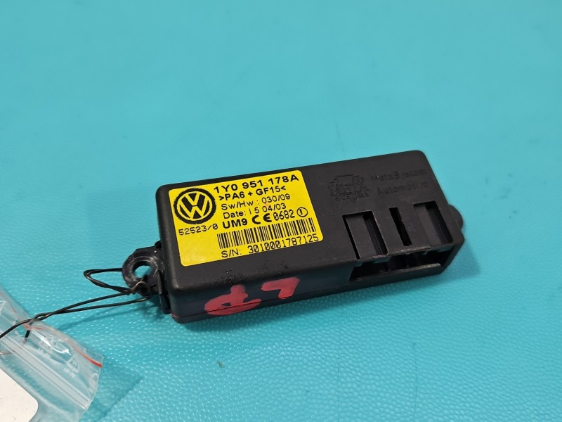 Sterownik moduł Volkswagen, Europejska, MODUŁ RUCHU Vw New Beetle 98- 1Y0951178A