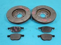 Tarcze hamulcowe przód klocki Ford Focus Mk2 1.6 16V Producent części: Quaro, Europejska, 280 mm tarcze + klocki