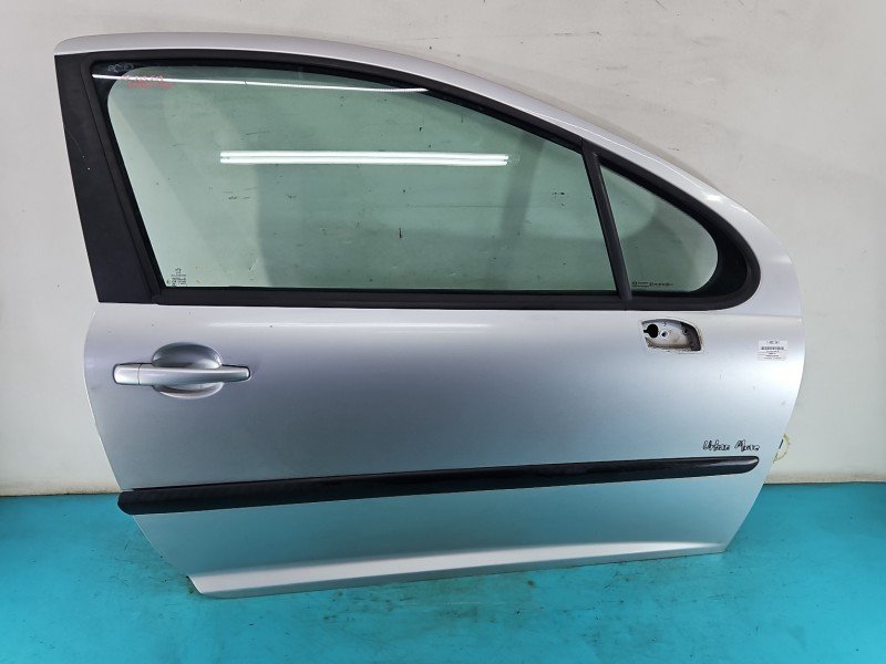 DRZWI PRZÓD PRAWE PASAŻERA Peugeot 207 3d srebrny