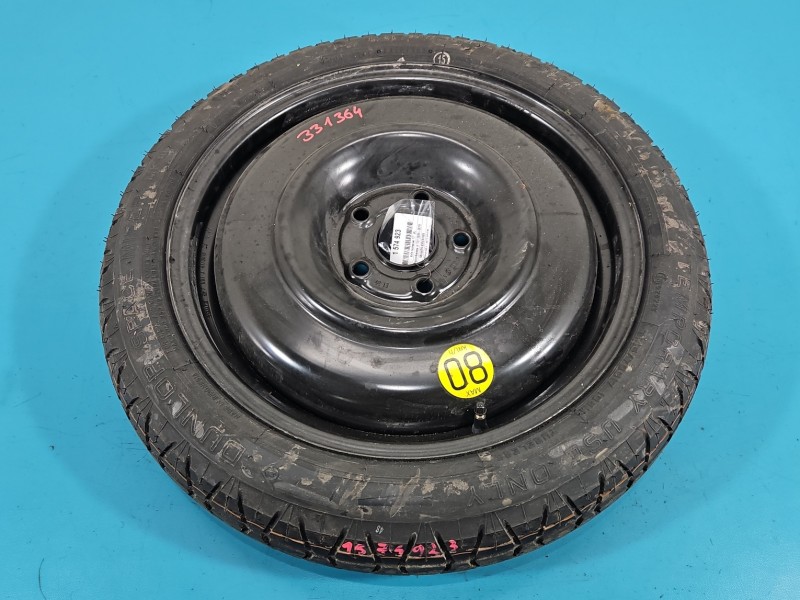 Koło zapasowe 17" dojazdowe dojazdówka Toyota Avensis III T27 5x114.3, Dunlop, 145 mm, Profil opony: 70, IMPRK1574923, R17...