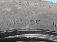 Koło zapasowe 16" dojazdowe dojazdówka Bmw e46 Rozstaw śrub: 5x120, Continental, 115 mm, Profil opony: 90, IMPRK1573009,...