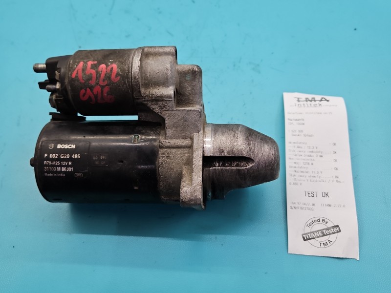 TEST Rozrusznik Suzuki Splash 1.3 DDIS F002G20485, 31100M86J01