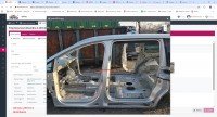 Próg lewy SŁUPEK ŚRODKOWY B Seat Alhambra II 7N 10- HB 5d srebrny LR7L