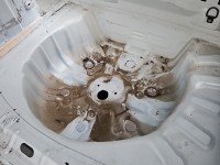 Pas tylny podłoga bagażnika Dacia Sandero III 20- wanna HB ćwiartka