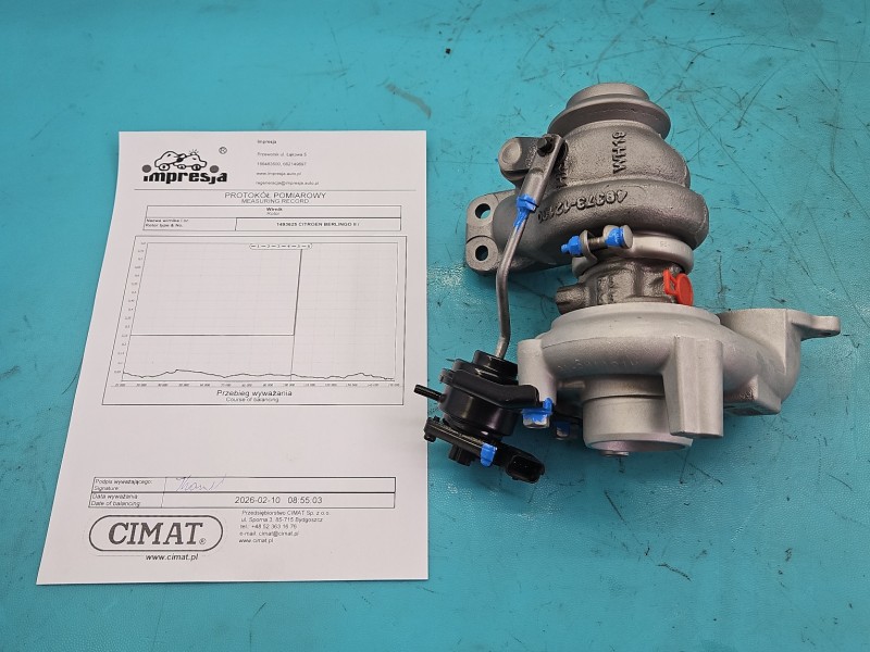 Turbosprężarka Regenerowana Citroen Berlingo II 49373-02003, 967328680, 12062501392 1.6 hdi 92KM
