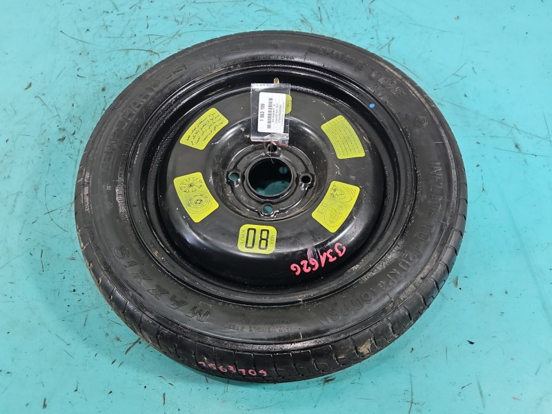 Koło zapasowe 15" dojazdowe dojazdówka CITROEN DS3 10-16 Rozstaw śrub: 4x108, Maxxis, 125 mm, Profil opony: 80, Rok...