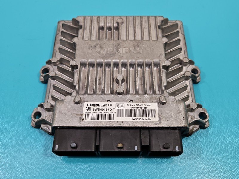 Komputer Sterownik silnika 5WS40167D-T, 9656061280, 9655041480 Peugeot 407 2.0 hdi