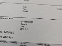 TESTOWANY Wtryskiwacz Peugeot 308 I 0445110311 1.6 hdi