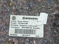 Tapicerka drzwi przód prawa boczek pasażera Vw Passat B8