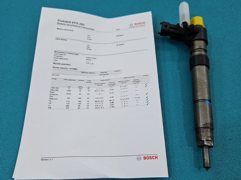 TESTOWANY Wtryskiwacz Peugeot 4007 0445115025 2.2 hdi TESTOWANY Wtryskiwacz Peugeot 4007 0445115025 2.2 hdi