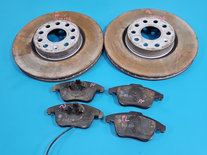 Tarcze hamulcowe przód klocki 312/25 Vw Tiguan I 07- 1.4 TSI Cav