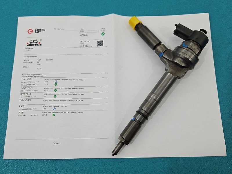 TESTOWANY Wtryskiwacz 0445110082 Honda Civic VII 1.7 citd 101KM