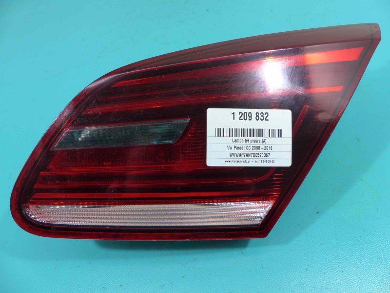 Lampa tył prawa Volkswagen, KLAPY Vw Passat CC sedan