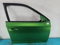 DRZWI PRZÓD PRAWE PASAŻERA Skoda Fabia III 5d zielony LF6Z