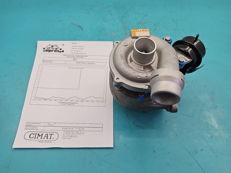Turbosprężarka Regenerowana Renault Megane III 54399700070, 625683H82303720, MJ5018109200686 1.5 dci 106KM
