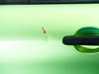 Drzwi przód lewe Peugeot 307 5d zielony KSMC