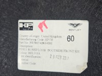 Tapicerka bagażnika prawa boczek Bentley Continental I 05-13 3W5867428G4BH
