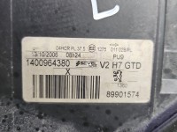 Reflektor lewy lampa przód Peugeot 807 EUROPA 89901574, 1400964380