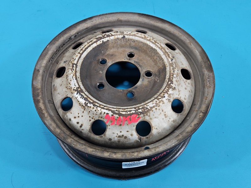 Felga stalowa 16" Renault Master II Szerokość felgi: 6.0", Rozstaw śrub: 5x130, RENAULT, Kod producenta: RM2, 6Jx16 et 66 5x130