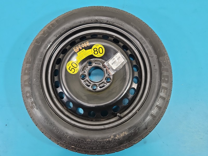 Koło zapasowe 16" dojazdowe dojazdówka Volvo V50 S40 II Rozstaw śrub: 5x108, Pirelli, 125 mm, Profil opony: 85,...