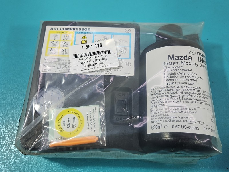 Pompka kompresor do kół Mazda 6 III GJ kompresorek