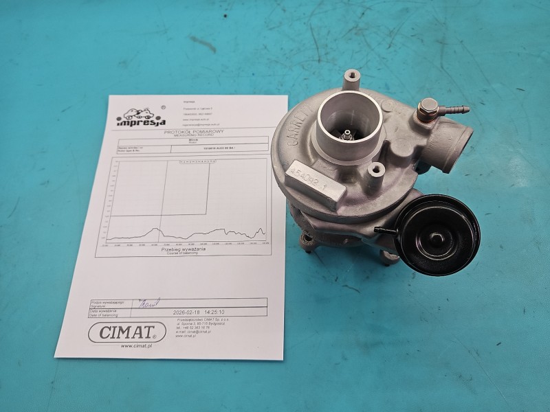 Turbosprężarka Regenerowana Audi 80 B4 454082-1, 02814570LT 1.9 tdi 90KM