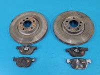 Tarcze hamulcowe przód klocki BMW X6 E71 3.0d Producent części: BMW, 348x29mm z klockami