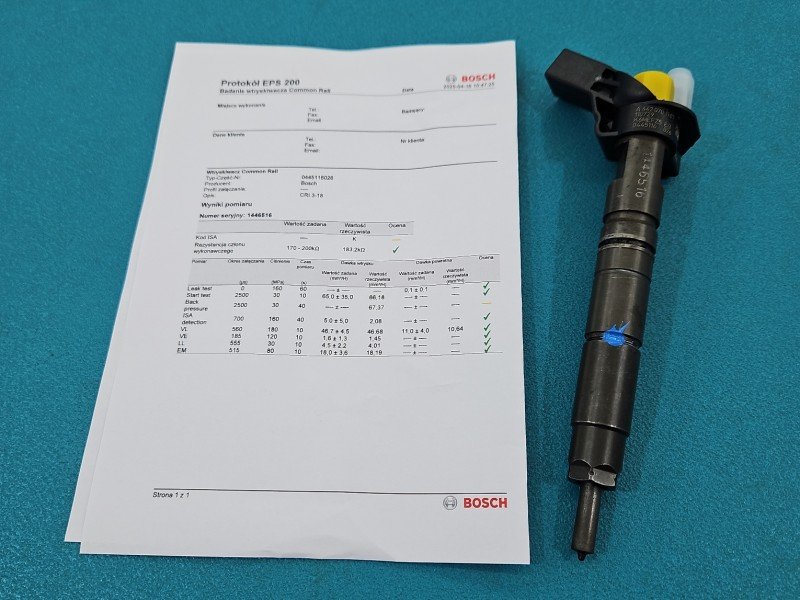 TESTOWANY Wtryskiwacz Mercedes E C207 A207 0445116026, A6420701187 3.0 cdi TESTOWANY Wtryskiwacz Mercedes E C207 A207 0445116026, A6420701187 3.0 cdi