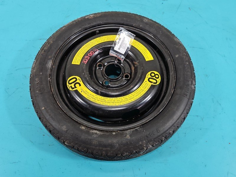 Koło zapasowe 15" dojazdowe dojazdówka Vw Golf III Rozstaw śrub: 4x100, Continental, 125 mm, Profil opony: 70, 4x100 125/70/R15 Koło zapasowe 15" dojazdowe dojazdówka Vw Golf III Rozstaw śrub: 4x100, Continental, 125 mm, Profil opony: 70, 4x100 125/70/R15