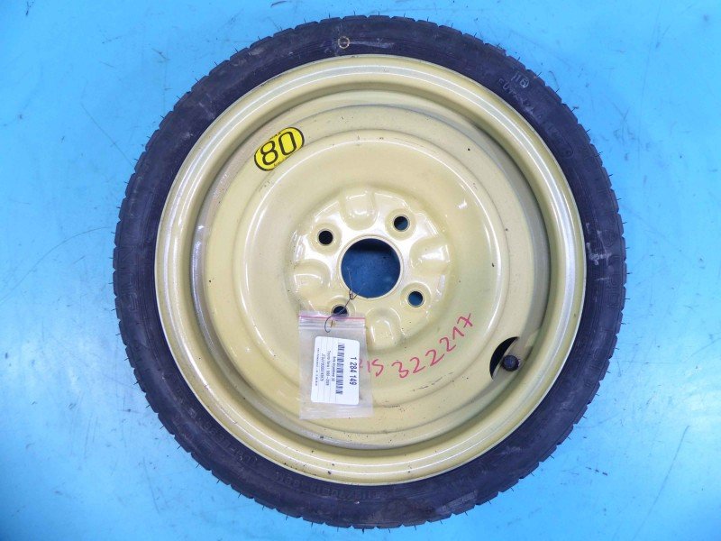 Koło zapasowe 14" dojazdowe dojazdówka Toyota Yaris I Rozstaw śrub: 4x100, Dunlop, 115 mm, Profil opony: 70, Dunlop R14...