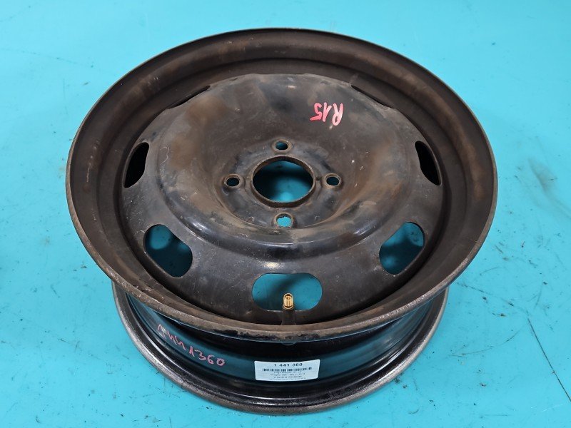 Felga stalowa 15" Peugeot 308 I Szerokość felgi: 6.0", Rozstaw śrub: 4x108, PEUGEOT, R15 4X108 6J